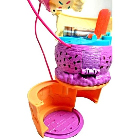 Polly Pocket Spin N Surprise Ice Cream Cone Shape 3 Story Playground Purse Shell - Picture 4 of 7